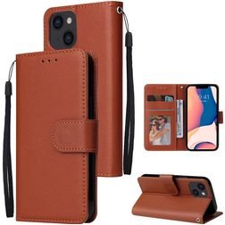 Mobigear Wallet iPhone 14 Wallet case - Brown