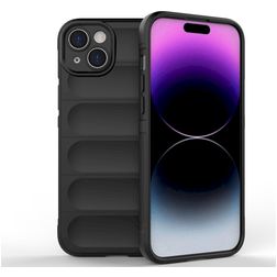 Mobigear Bumpy iPhone 15 Plus Flexibilní TPU Zadní kryt - Černá