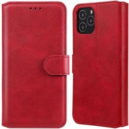 Mobigear Wallet iPhone 12 Funda tipo libro Cartera - Rojo