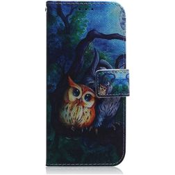 Mobigear Design Samsung Galaxy A71 Wallet case - Owl