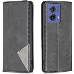 Mobigear Rhombus Slim Motorola Moto G85 Pungetui - Sort