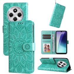 Mobigear Sunflower Xiaomi Redmi 14C Lompakkokotelo + Setelitasku - Vihreä