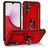 Mobigear Armor Ring Samsung Galaxy A14 Hard Case Back cover Shockproof with Ring Holder - Red
