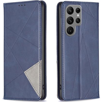 Mobigear Rhombus Slim Samsung Galaxy S24 Ultra Funda tipo libro - Azul