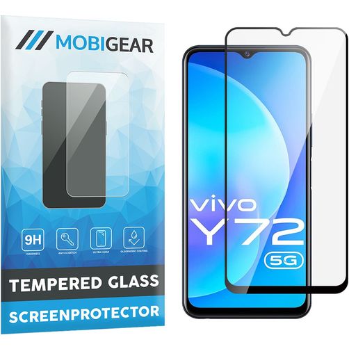 Mobigear Premium Vivo Y72 Vidro temperado Película de ecrã - Compatível com capas - Preto