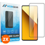 Mobigear Premium Xiaomi Redmi Note 13 5G Glas Skærmbeskytter - Case Friendly - Sort (2-pak)