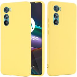 Mobigear Rubber Touch Motorola Edge 30 Silicone Back cover - Yellow
