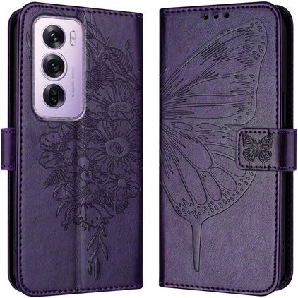 Mobigear Butterfly OPPO Reno 12 Pro Cover a libro portafoglio - Viola