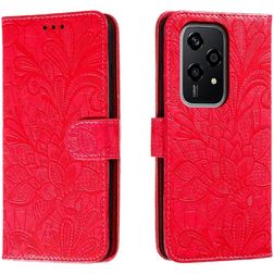 Mobigear Flowers HONOR 200 Lite Wallet case - Red