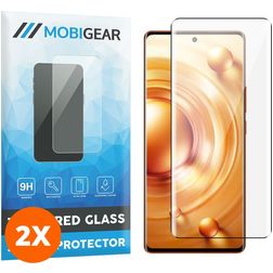 Mobigear Premium Vivo X80 Pro Härdat glas Skärmskydd - Skalvänligt - Svart (2-pack)