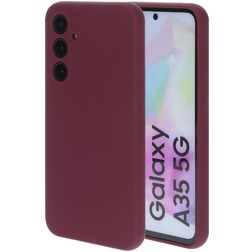 Mobiparts Samsung Galaxy A35 Silikon Etui plecki - Plum Red