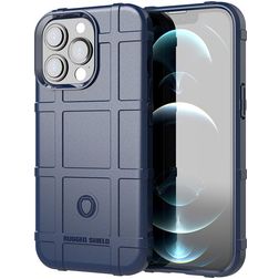 Mobigear Rugged Shield iPhone 13 Pro Max Fleksibel TPU Bagsidecover Stødsikkert - Blå
