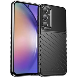 Mobigear Groove Samsung Galaxy A55 Joustava TPU Suojakuori - Musta