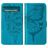 Mobigear Butterfly Google Pixel 7a Funda tipo libro Cartera - Azul
