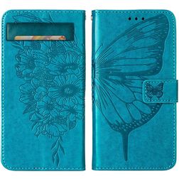 Mobigear Butterfly Google Pixel 7a Wallet case - Blue