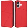 Mobigear Frosted Flip iPhone 17 Funda tipo libro Cartera - Rojo