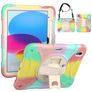 Mobigear SureGrip iPad 11 (2025) Plastica rigida / Silicone Back cover + Portapenna + Tracolla + Supporto - Rainbow