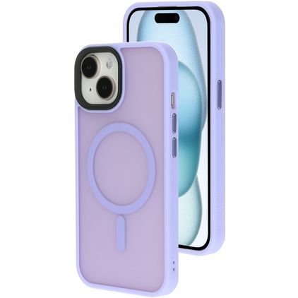 Mobiparts Hardcover iPhone 15 MagSafe Hardcase Etui plecki - Satin Lila