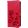Mobigear Roses Samsung Galaxy A10 Plånboksfodral med sedelfack - Röd