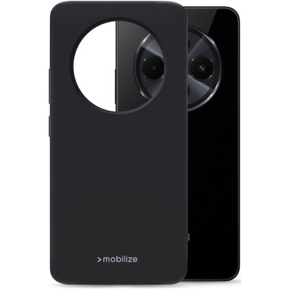 Mobilize Rubber Gelly Xiaomi Redmi 14C TPU flexível Capa traseira - Preto