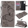 Mobigear Butterfly OPPO Reno 4 Wallet case - Grey