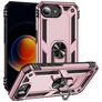 Mobigear Armor Ring iPhone 16e Plástico rígido Capa traseira Antichoque com anel - Rosa dourado