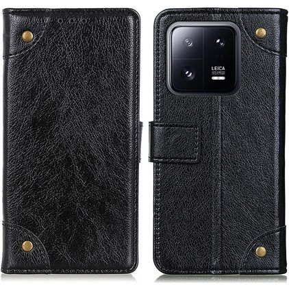 Mobigear Ranch Xiaomi 13 Lompakkokotelo + Setelitasku - Musta