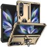 Mobigear Armor Ring Samsung Galaxy Z Fold 4 Fodral Hårdplast Skal Stötsäkert med ringhållare - Guld