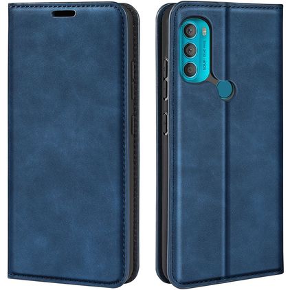 Mobigear Retro Slim Motorola Moto G71 5G Lompakkokotelo + Setelitasku - Tummansininen
