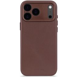 Decoded iPhone 17 Pro Max Genuine Leather Back cover Shockproof - Dark Ruby