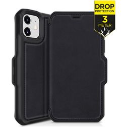 ITSKINS HybridFolio iPhone 12 Mini Ægte læder Pungetui - Sort