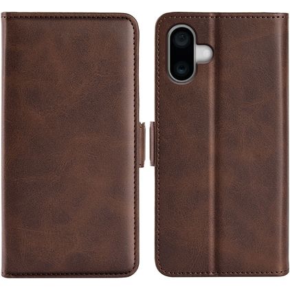 Mobigear Slim Magnet iPhone 16 Plus Lompakkokotelo + Setelitasku - Ruskea