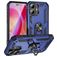 Mobigear Armor Ring iPhone 16 Hårdt Bagsidecover Stødsikkert med ringholder - Blå