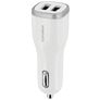 Mobiparts Dual USB Car Charger 12W 2.4A - White