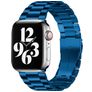 Mobigear Antwerp Rostfritt stål Apple Watch Armband Fjärilslås - 42/41/40/38 mm - Blå
