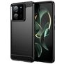 Mobigear Brushed Slim Xiaomi 13T Fleksibel TPU Bagsidecover - Sort