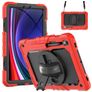 Mobigear SureGrip Xtreme Samsung Galaxy Tab S9 Plastica rigida / Silicone Back cover + Portapenna + Tracolla + Supporto - Rosso