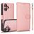 Mobigear Wallet iPhone 16 Plus Cover Aftageligt 2-i-1-pungetui med Seddelrum - Rosaguld