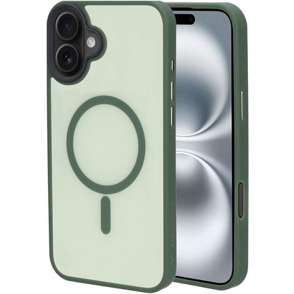 Mobiparts Hardcover iPhone 16 Plus MagSafe Funda Plástico rígido Carcasa - Satin Green