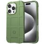 Mobigear Rugged Shield iPhone 16 Pro TPU flexível Capa traseira Antichoque - Verde