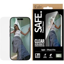 SAFE by PanzerGlass Ultra-Wide-Fit iPhone 17 Pro Vidro temperado Película de ecrã - Compatível com capas + Moldura de instalação