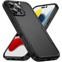 Mobigear Heavy Armor iPhone 16 Pro Max Hårdt Bagsidecover Stødsikkert - Sort