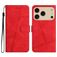 Mobigear Stitch iPhone 18 Pro Cover a libro portafoglio - Rosso