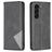 Mobigear Rhombus Slim Samsung Galaxy S25 Plus Lompakkokotelo - Musta