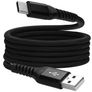 Mobiparts Magnetic Braided USB-C – USB-A Kaapeli 1 m - Black