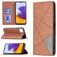 Mobigear Rhombus Slim Samsung Galaxy A22 5G Wallet case - Brown