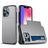 Mobigear Card iPhone 14 Hard Case Back cover Shockproof with Card Holder - Grey