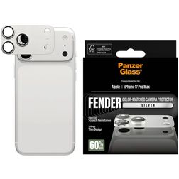 PanzerGlass FENDER iPhone 17 Pro Max Aluminio Protector de cámara - Compatible con fundas - Plateado