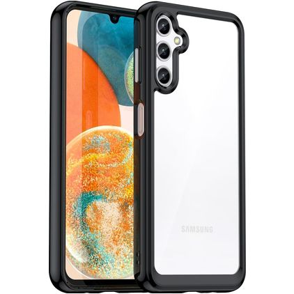 Mobigear Crystal Samsung Galaxy A14 Funda Plástico rígido Carcasa - Transparente / Negro