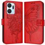 Mobigear Butterfly HONOR X7A Capa livro Carteira - Vermelho